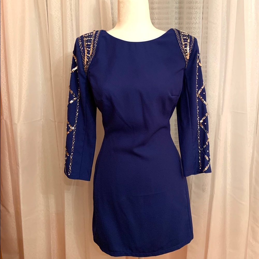 NWT Royal blue embellished cocktail dress